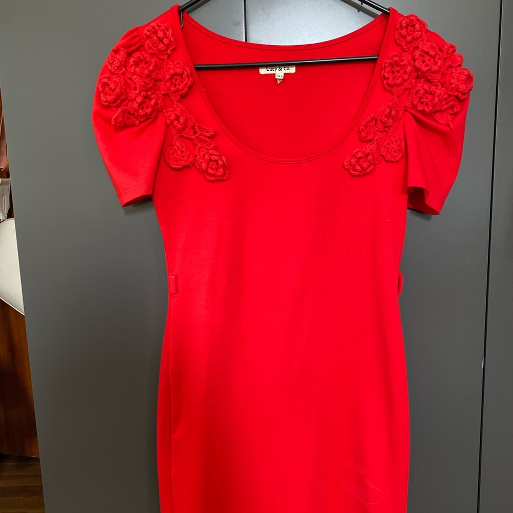 MIDI red dress Lucy& Co
